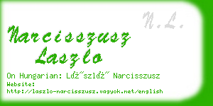 narcisszusz laszlo business card